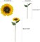 Summer Floral Arrangement - 6PCS Artificial Sunflowers with Stems, Realistic Silk Yellow Flowers for Wedding, Table Centerpieces, and Indoor/Outdoor Decoration